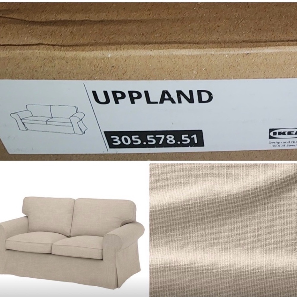 IKEA UPPLAND Slipcover Cover for loveseat, Hillared‎ beige 305.578.51